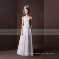 Charming A-line Criss Cross Pleat Sweet Heart Beads Cap Sleeve Chiffon Wedding Dress Gathered Skirt